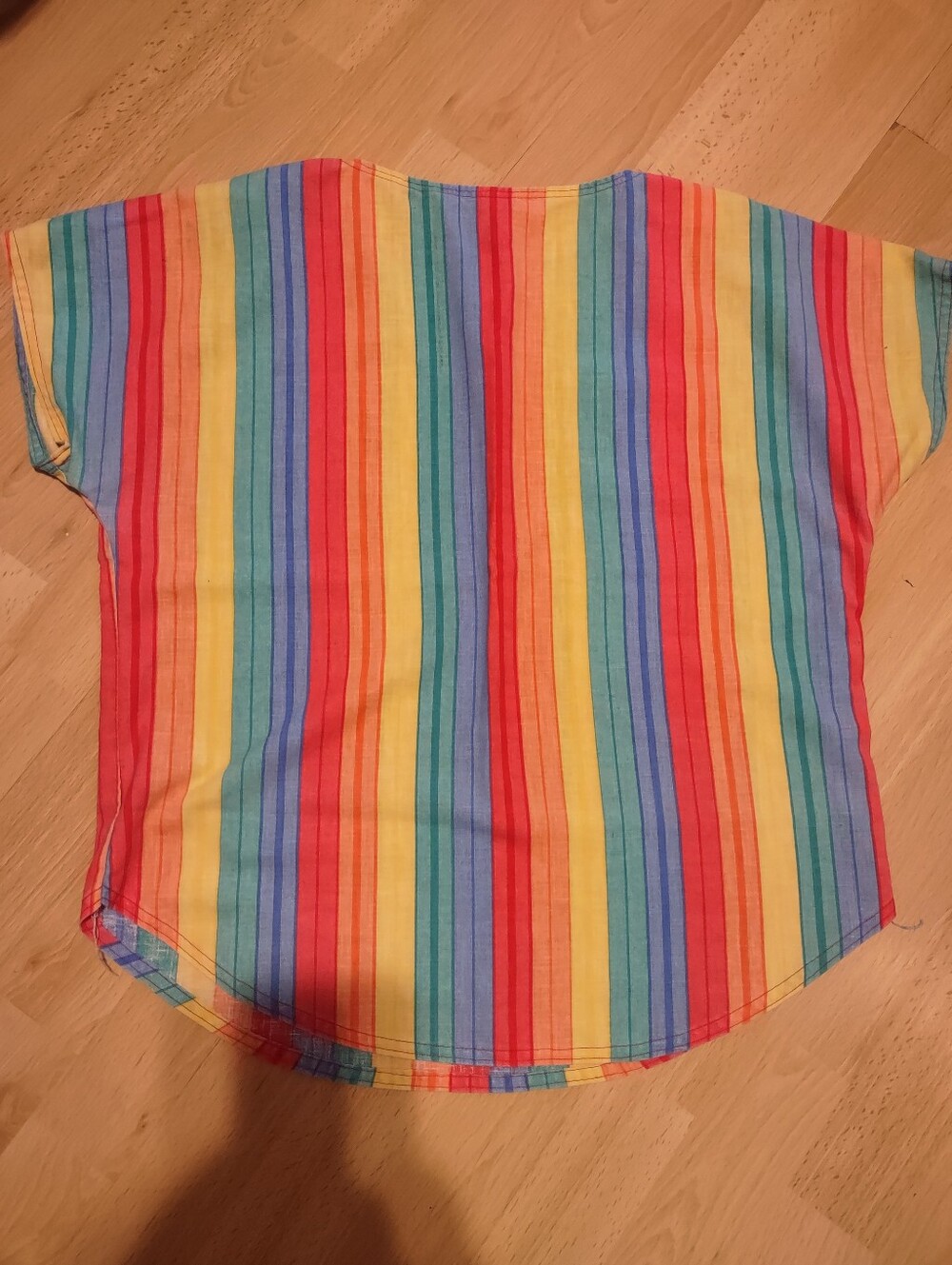 Rainbow Stripe Short Sleeve Top - Unbranded - Picture 5 of 5